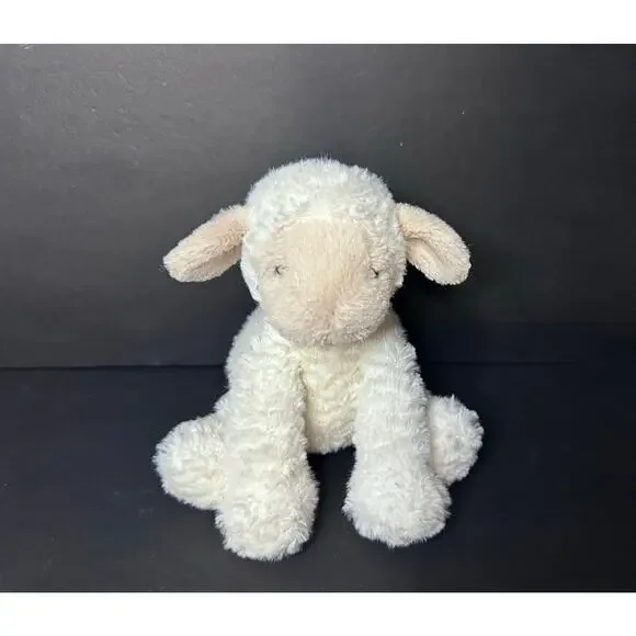 Jellycat Fuddlewuddle Bashful Lamb Sheep 9” Sitting Up Cream White & Tan Face - Picture 1 of 5
